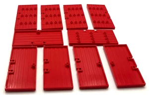 Lego 10 New Red Doors 1 x 5 x 8 1/2 Stud Stockade Town House City Home Pieces - Picture 1 of 1