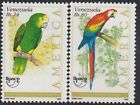 Upaep Venezuela 1644/45 1993 Amazone Bardanensis Ara Macao Oiseau Bird Faune M