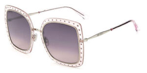 JIMMY CHOO DANY S KTS F7 Sunglasses Pink Frame Silver Lilac Lenses 56mm