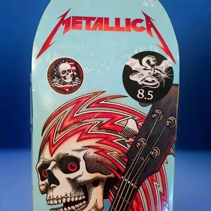 Powell Peralta X METALLICA COLLAB - Skateboard Deck Blue 244 8.5in New Rare - Picture 1 of 5