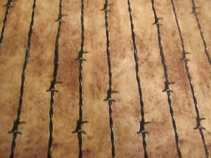 On The Range By Hoffman Fabrics  Antique Tan Barbed Wire  #V5319 BTY x 44 - Picture 1 of 6
