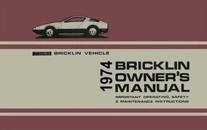 Bricklin 1974 manual del propietario guía del usuario - Imagen 1 de 1