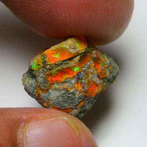 Rare Orange Opal Rough 8.00 Cts Natural Ethiopian Welo Opal Raw, Jewelry Grade - Picture 1 of 13