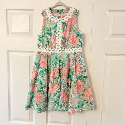 Lilly Pulitzer Girl’s Idala Dress Sz 12 Preppy Tropical Summer - Image 1 of 4