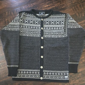 DALE OF NORWAY 100% Wool Women’s Sz M Cardigan Button-Up Sweater Blue - Picture 1 of 12