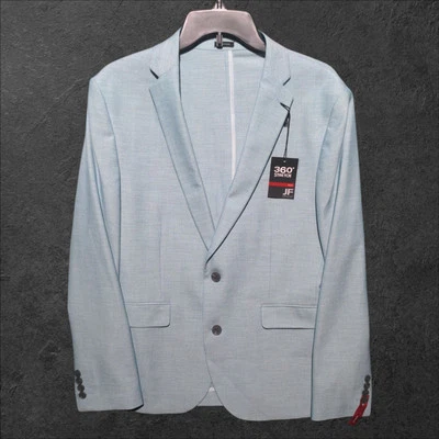 J. Ferrar Slim Fit 360 Stretch Size M 38/40 Reg Teal Text Blazer - Image 1 of 3