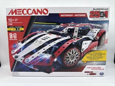 Meccano 25 in 1 Motorized Supercar Building Kit - 21202 NEW!!! - Image 1 of 4