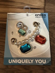 Crocs Jibbitz Deep Color Gem 5 Pack Uniquely You Red Pearls  - Picture 1 of 2