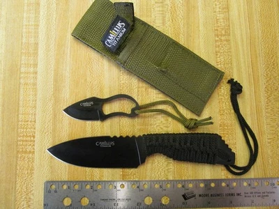 Juego de 2 cuchillos de lanzamiento Camillus TAC-2 titanio negro funda de nailon Foto 1 de 4