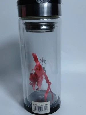 Double Glass 16 FL oz Tumbler with Tea Infuser Double Wall, New No Box - Image 1 of 4