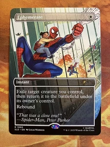 MTG Borderless Ephemerate Secret Lair: X Marvel's Spider-Man: Heroic Deeds!! - Picture 1 of 2