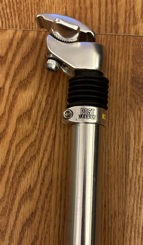 Tija de sillín de bicicleta con amortiguador 27 mm marca poste longitud moderna 350 mm ¡GENIAL! Foto 1 de 4