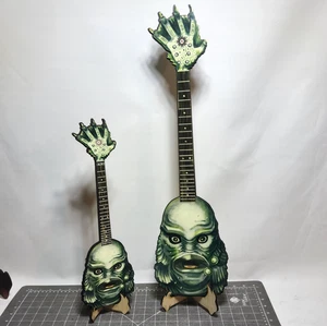 Laser cut creature black lagoon 7x26 art guitar digital print display horror - Picture 1 of 11