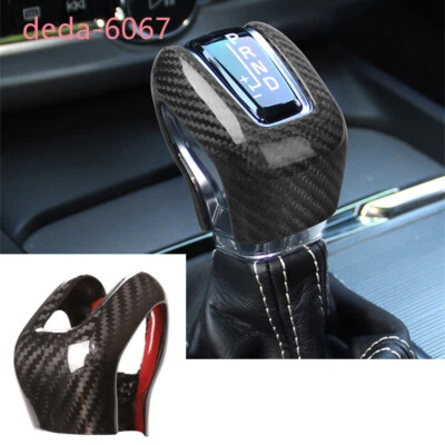 Cubierta de perilla de cambio de marchas de fibra de carbono real para Volvo V60/XC60/S90 2018-20 S60 13-17 Foto 1 de 4