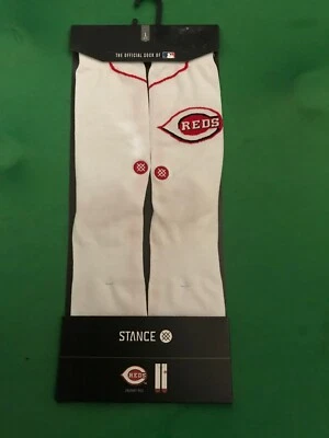 NEW: Stance Cincinnati Reds MLB Reds Home Men's Baseball Socks Sz L (9-12) White - Image 1 of 2