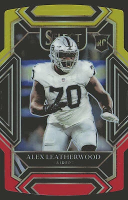 2021 Panini Select #286 Alex Leatherwood Red and Yellow Prizm Die Cut RC - Image 1 of 2