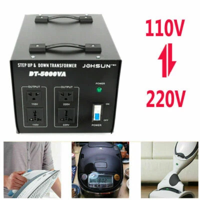 5000W/8000W Heavy Duty Voltage Transformer Step Up/Down 110V to 220V Converter - Image 1 of 4