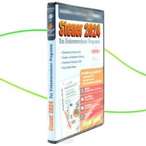 Steuer 2024 mit CD Einkommensteuer Programm Steuererklärung Steuervorbereitung - Bild 1 von 3