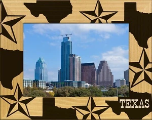 Marco de madera grabado láser Texas paisaje (8 x 10) - Imagen 1 de 2
