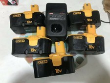 5 x Ryobi One+ 18v Batteries & Charger BC-1815S