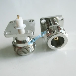 5Pcs N female Jack with 4 holes flange deck solder 17.5X17.5 RF connector - Zdjęcie 1 z 6