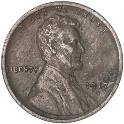 1917 D Lincoln Wheat Cent Extra Fine Penny XF See Pics R247 Cover