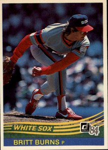 1984 Donruss Baseball Card #424 Britt Burns