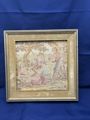 Antique Framed Tapestry Picture 18th Century Style France Signed - Image 1 of 4