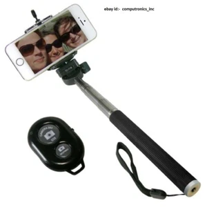 3x Remote Selfie Stick Tripod Stand Wireless Bluetooth Remote For iPhone Samsung - Picture 1 of 5