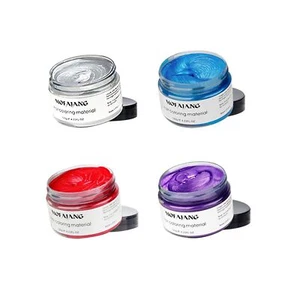 4 Colors Temporary Hair Color Wax Silver Grey Purple Red Blue Natural Hairsty... - Picture 1 of 9