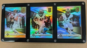NEW ORLEANS SAINTS 3 CARD PLAQUE DREW BREES ALVIN KAMARA MICHAEL THOMAS - Picture 1 of 1