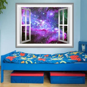 Deep Space Window Frame Peel and Stick Vinyl Wall Decal VWAQ - GJ04 - Picture 1 of 6