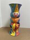 Large Italian Modern La Musa Colorful Ceramic Vase Clown For Bloomingdales 16?..