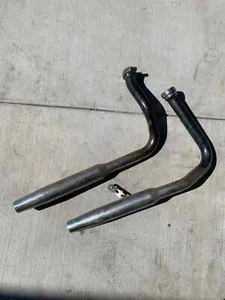 Harley Panhead Drag Pipes Chopper Bobber Vintage with Clamps Headers - Picture 1 of 16