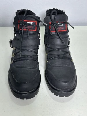 Khombu 女式 8.5 码户外靴黑色工作农场牧场摩托车自行车   — 第 1/4 张图片