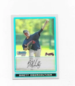 2009 Bowman Chrome Prospects Refractors #BCP75 Brett Oberholtzer BRAVES /599 - Picture 1 of 2