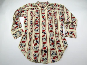 VTG Penneys Ranchcraft Shirt Mens 15 1/2-33 Extra Long Tails Western Snap Floral - Picture 1 of 10