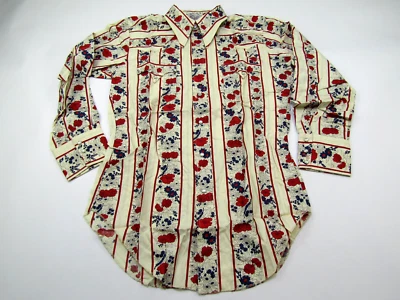 VTG Penneys Ranchcraft Shirt Mens 15 1/2-33 Extra Long Tails Western Snap Floral - Image 1 of 4