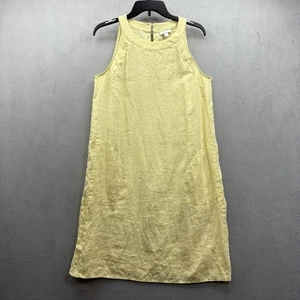 J. Jill Damen Small Love Leinenkleid buttergelb ärmellos Etuikleid ärmellos - Bild 1 von 10