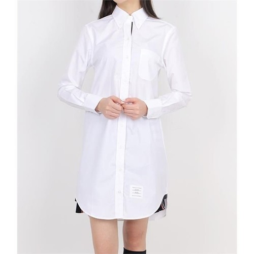 Abito Thom Browne in popeline tinta unita bianco 77851819