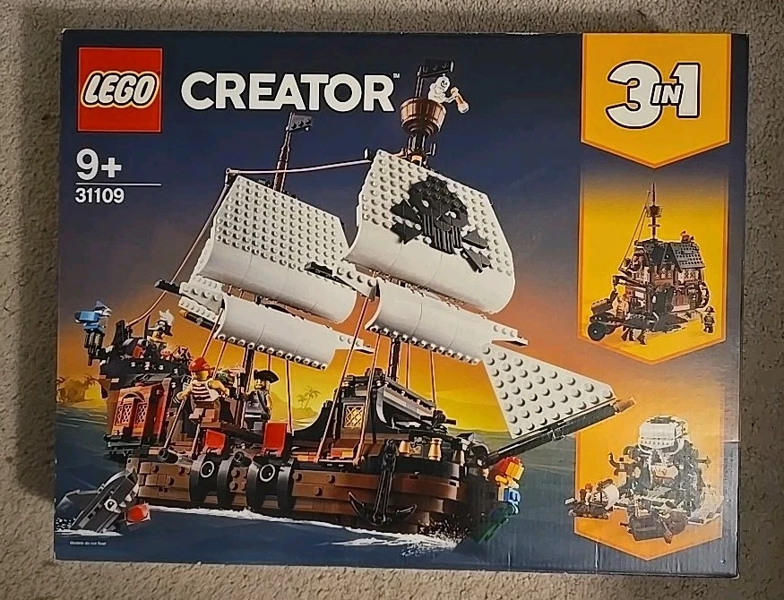 LEGO Creator пиратский корабль 3 в 1 (31109) здание игрушка полный набор 1260 шт. новый - Изображение 1 из 2