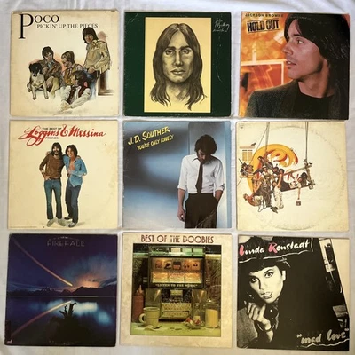 CLASSIC ROCK Vinyl Record Lot - All Original Vintage LP's 9 RECORDS - Image 1 of 4