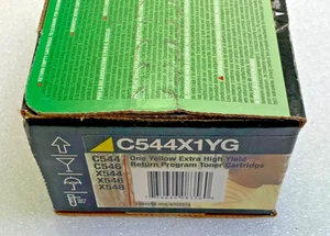 Genuine Lexmark Extra High Yield Toner C544X1YG Yellow Ink Cartridge - Picture 1 of 4