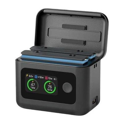 Estuche de carga rápida USB-C 5V3A con pantalla para batería Insta360 X5 Foto 1 de 4