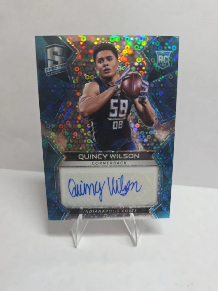 2017 Panini Spectra - Rookie Autographs Quincy Wilson #175 Neon Blue Prizm... - Image 1 of 3