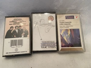 Vintage Lot of 3 ISAAC STERN CASSETTES Concertos  Encores 60th Anniversary - Picture 1 of 3