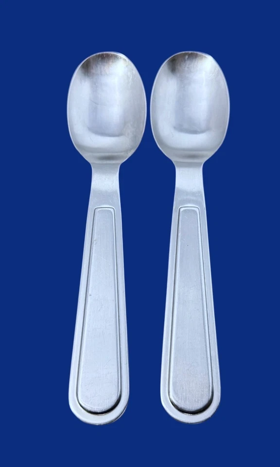 Stanley Roberts SRB278 Stainless Glossy- Set of 2 Place Oval Soup Spoons 7 1/4" - Image 1 of 1