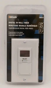 Woods 59018 Digital In Wall Timer, 7 Day, 125V, 15A, White, Brand New - Picture 1 of 6