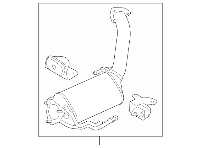 Silenciador de escape delantero original Volkswagen 7L8254800NX OEM NUEVO Foto 1 de 2