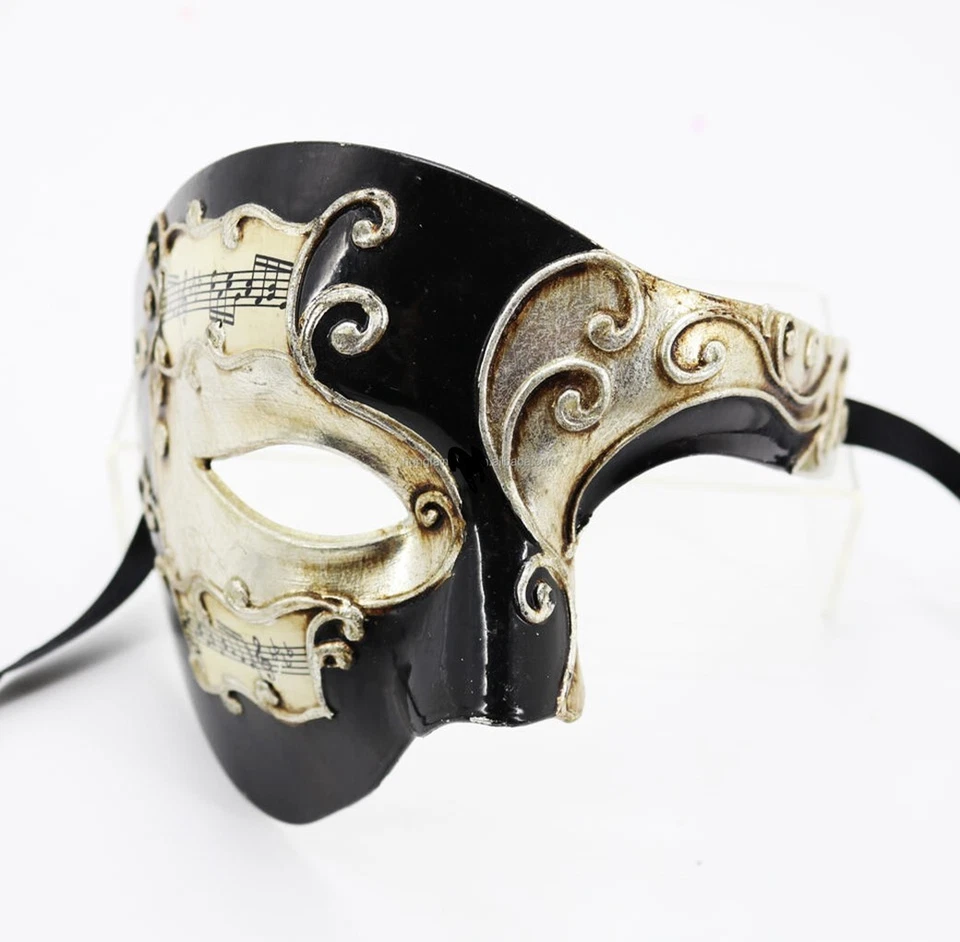 Venetian Masquerade Half Mask Unisex Halloween Ball Curved High Quality - Image 1 of 1